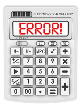 Ошибка! (Error!)  Надпись на электронном калькуляторе