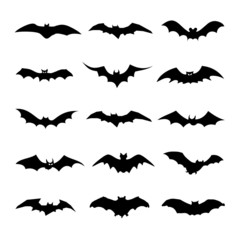 Bat icons set great for any use. Vector EPS10.