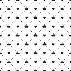 Princess Seamless Pattern Background Vector Illustration