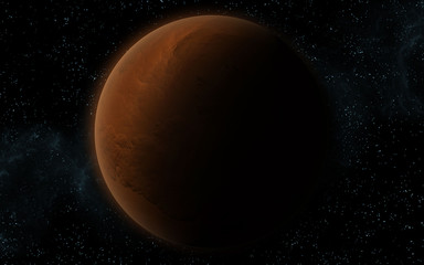 3d Mars like planet