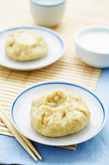 Korean steam pies with meat and cabbage. Pian se