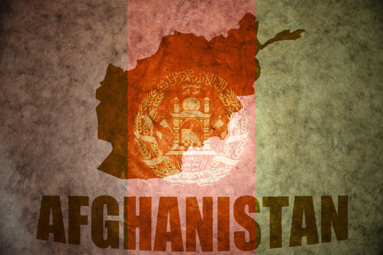 afghanistan vintage map