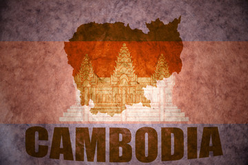 cambodia vintage map