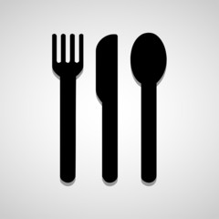 Fork Spoon Knife icon great for any use. Vector EPS10.