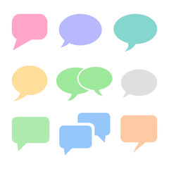 Blank empty Color speech bubblesicon . Vector EPS10.