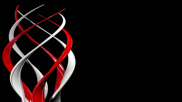 spiral on black background, circling
