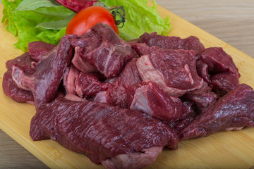 Raw venison