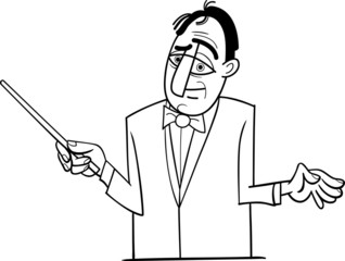 orchestra conductor cartoon