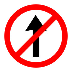 Do not go straight icon great for any use. Vector EPS10.