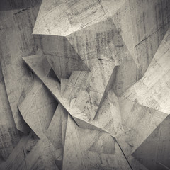 Abstract concrete 3d background, wall with relief © evannovostro