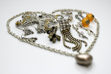 Silver Jewellery heart shape