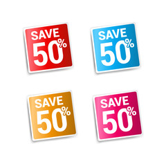 Save 50% Stickers