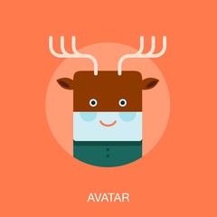 smiling person with a deer mask