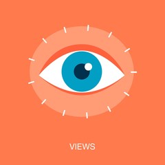 concept of website or social media profile views