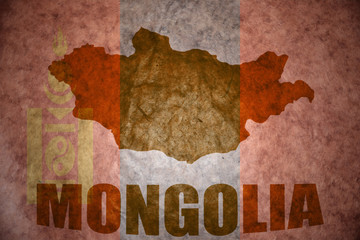 mongolia vintage map