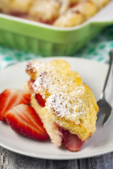 Baked french toast with strawberry