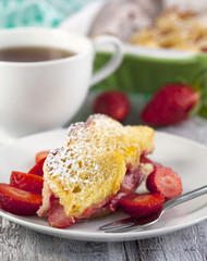 Baked french toast with strawberry