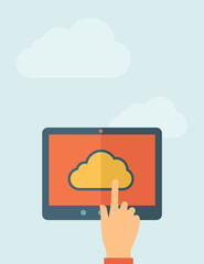 Cloud computing concept.