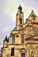 Fototapeta na wymiar Saint-Etienne-du-Mont, a church in Paris, France