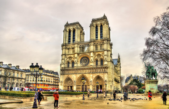 Parvis Notre-Dame - Jean-Paul-II square in Paris, France