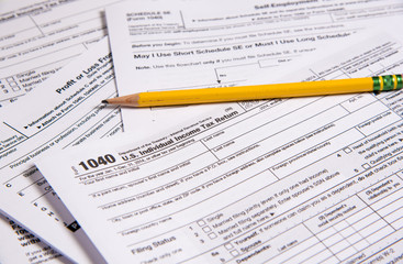 Obraz premium United States Tax forms
