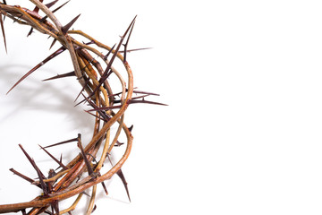 A crown of thorns on a white background - Easter. religion. - 79264334