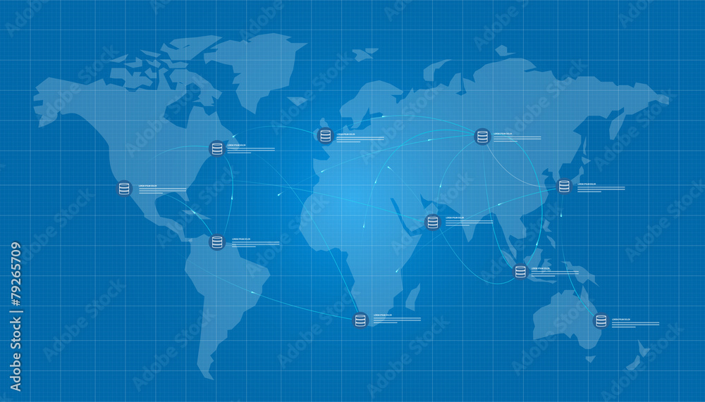 Poster database world map