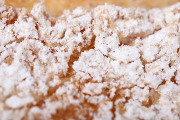 Tasty sweet bun close up