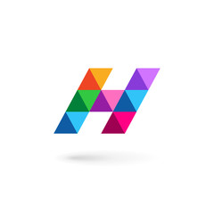 Letter H mosaic logo icon design template elements