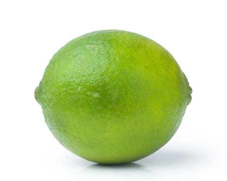 lime citrus fruit isolated on white background