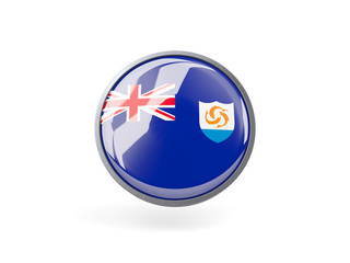 Round icon with flag of anguilla