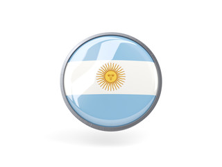 Round icon with flag of argentina