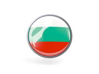 Round icon with flag of bulgaria