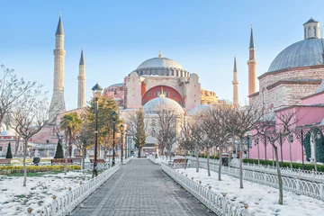 Zelfklevend Fotobehang Hagia Sophia in winter morning © bbsferrari