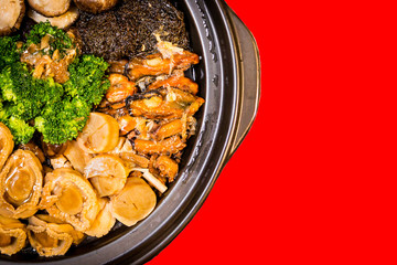 Chinese Styled Abalone Mixed Dish. Also known as 