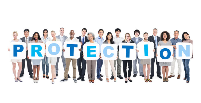 Protection Business People Teamwork Success Strategy Concept