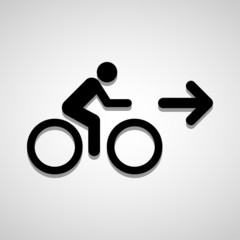 Bicycle sign icon great for any use. Vector EPS10.