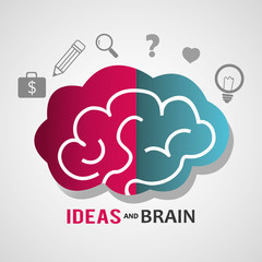 Creative brain Vector Design Illustration