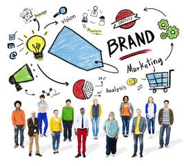 Diverse People Isolated Team Marketing Brand Concept