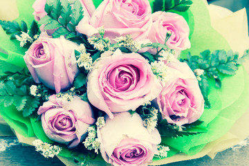 vintage pink rose flower