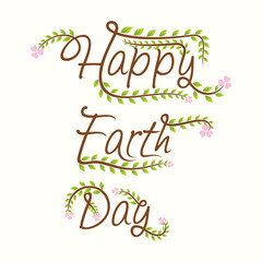 Fototapeta premium creative happy earth day design vector