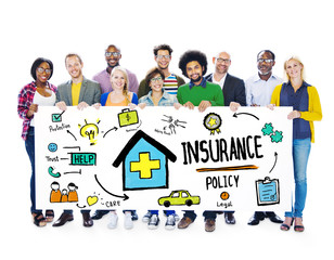 Diversity Casual People Insurance Policy Teamwork Concept