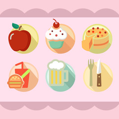 Fruit drink icon and button set great for any use. Vector EPS10.