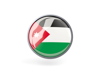 Round icon with flag of jordan