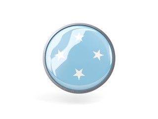 Round icon with flag of micronesia