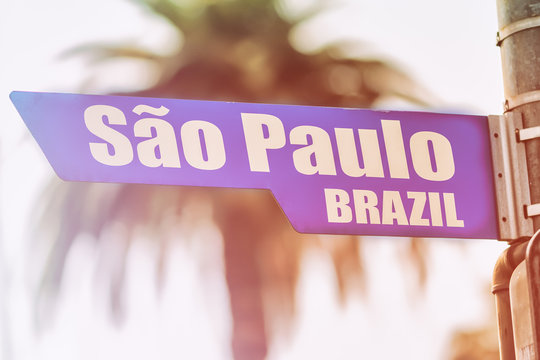 Sao Paulo Brazil Street Sign