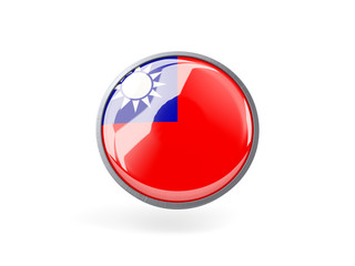 Round icon with flag of republic of china
