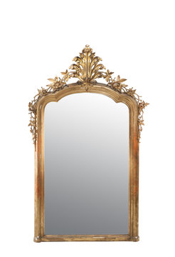 specchio antico con cornice dorata