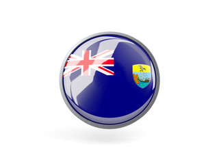 Obraz premium Round icon with flag of saint helena