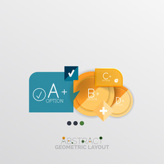 Modern abstract geometric info banner